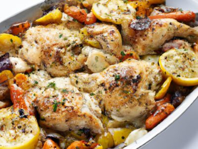 Quick and Delicious One-Pan Lemon Garlic Chicken with Roasted Vegetables