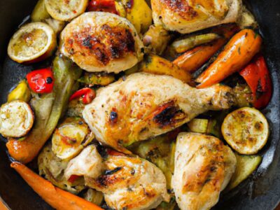 Deliciously Simple One-Pan Lemon Herb Chicken with Roasted Vegetables