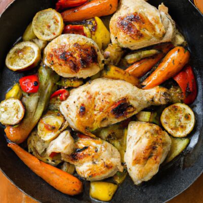 Deliciously Simple One-Pan Lemon Herb Chicken with Roasted Vegetables