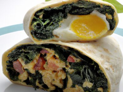 Scrumptious Spinach & Egg Breakfast Wrap
