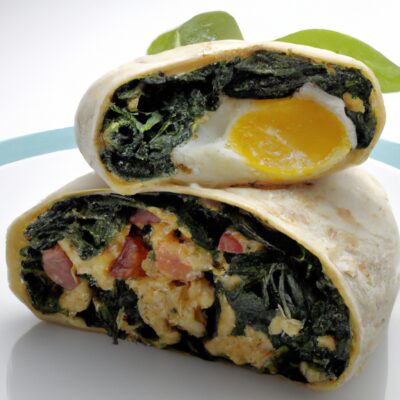 Scrumptious Spinach & Egg Breakfast Wrap