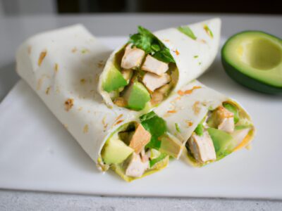Quick and Easy Avocado Chicken Wrap for a Delicious Lunch