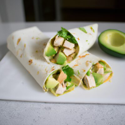 Quick and Easy Avocado Chicken Wrap for a Delicious Lunch