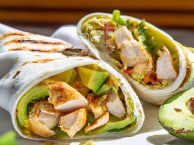 Quick and Delicious: Try Our Mouthwatering Grilled Chicken and Avocado Wraps for Lunch