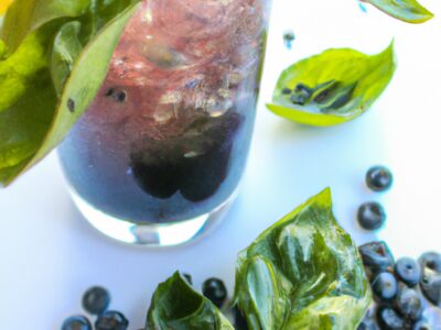 Get Your Daily Dose of Antioxidants with this Refreshing Blueberry Basil Lemonade Recipe