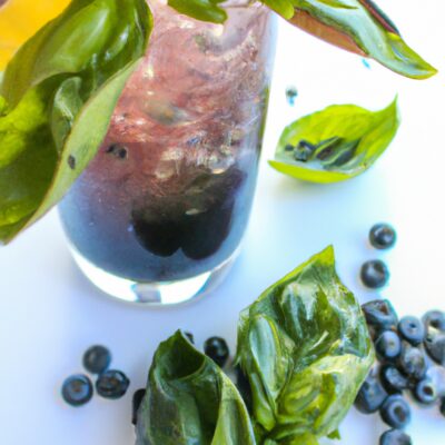 Get Your Daily Dose of Antioxidants with this Refreshing Blueberry Basil Lemonade Recipe