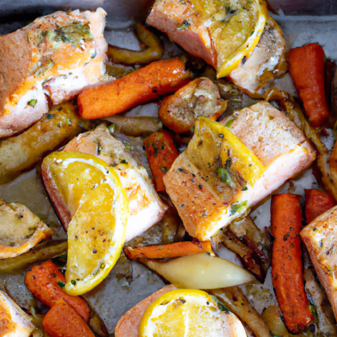 Deliciously Simple: One-Pan Lemon Garlic Salmon with Roasted Vegetables