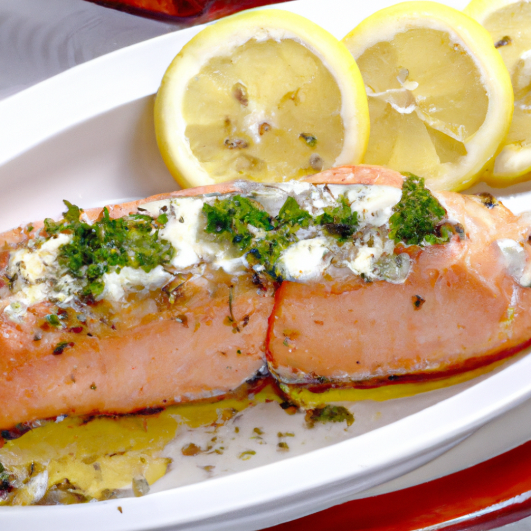 Easy and Delicious Baked Salmon with Lemon and Herb Butter