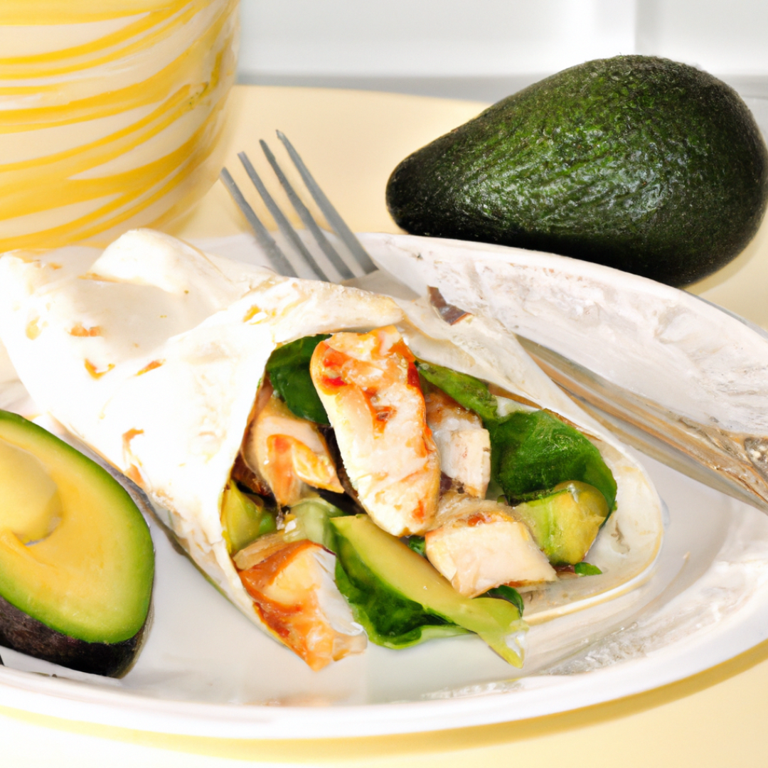 Quick and Flavorful Lunch: Chicken Avocado Wrap Recipe