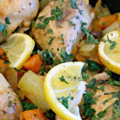 Simple and Delicious: One-Pan Lemon Herb Chicken and Veggie Bake