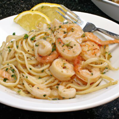 Quick and Easy Garlic Butter Shrimp Linguine Recipe