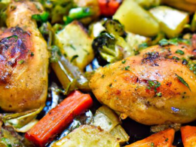 Flavorful and Easy One-Pan Roasted Chicken with Vegetables Recipe