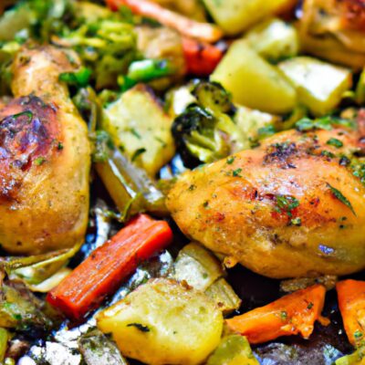 Flavorful and Easy One-Pan Roasted Chicken with Vegetables Recipe