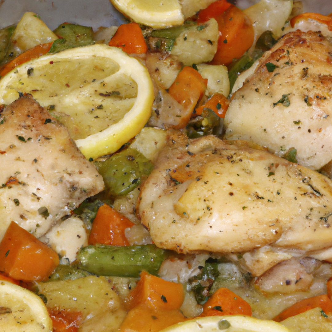 Simple and Delicious: One-Pan Lemon Herb Chicken and Veggie Bake