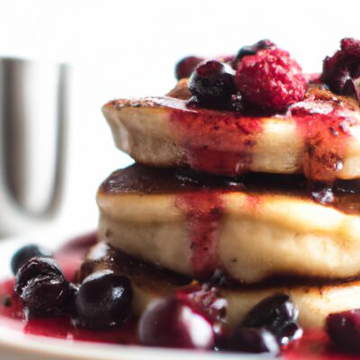 Fuel Up with Fluffy Pancakes and Fresh Berry Compote for Breakfast