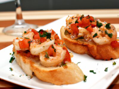 Easy and Delicious Garlic Shrimp Bruschetta Recipe