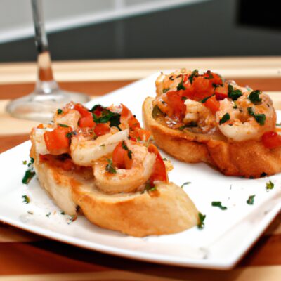 Easy and Delicious Garlic Shrimp Bruschetta Recipe