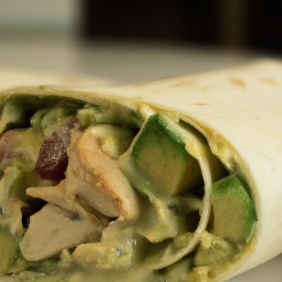 Savory and Satisfying: Creamy Avocado Chicken Salad Wrap