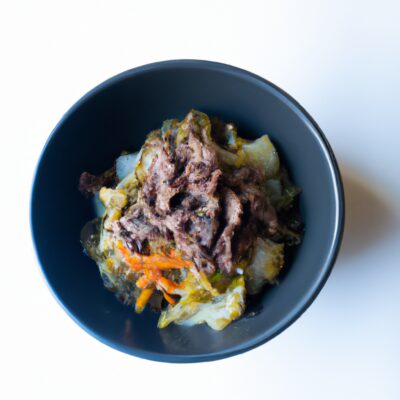 Quick and easy Korean-inspired beef bowl for a satisfying lunch