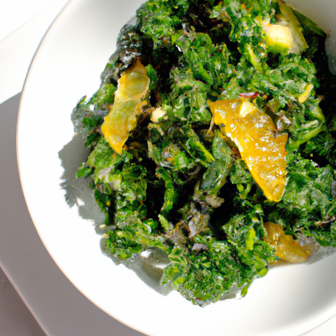 Crispy Kale Salad with Tangy Citrus Dressing