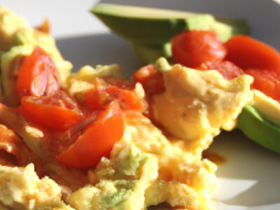 Scrambled Eggs with Avocado and Tomatoes – The Perfect Morning Meal!
