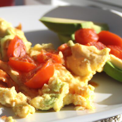 Scrambled Eggs with Avocado and Tomatoes – The Perfect Morning Meal!