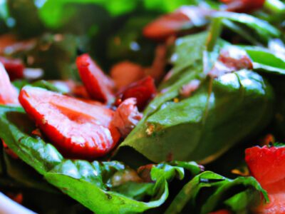 Fresh and Tangy: Try this delicious Spinach Strawberry Salad recipe today!