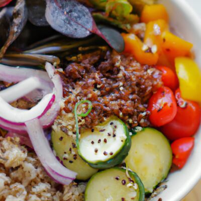 Delicious and Healthy: Quinoa and Vegetable Buddha Bowl Lunch Recipe