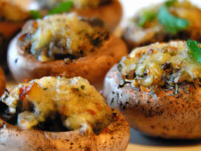 Easy and Delicious Parmesan and Herb Stuffed Mushrooms