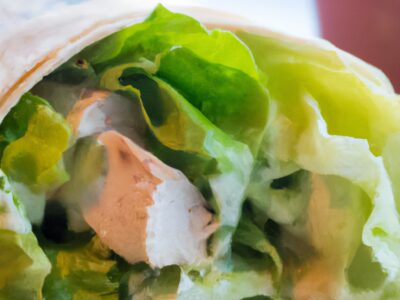Delicious & Nutritious: Grilled Chicken Caesar Salad Wrap for a Healthy Lunch!