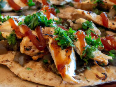 Crispy and Delicious: Try this Zesty Barbecue Chicken Flatbread Appetizer Recipe!